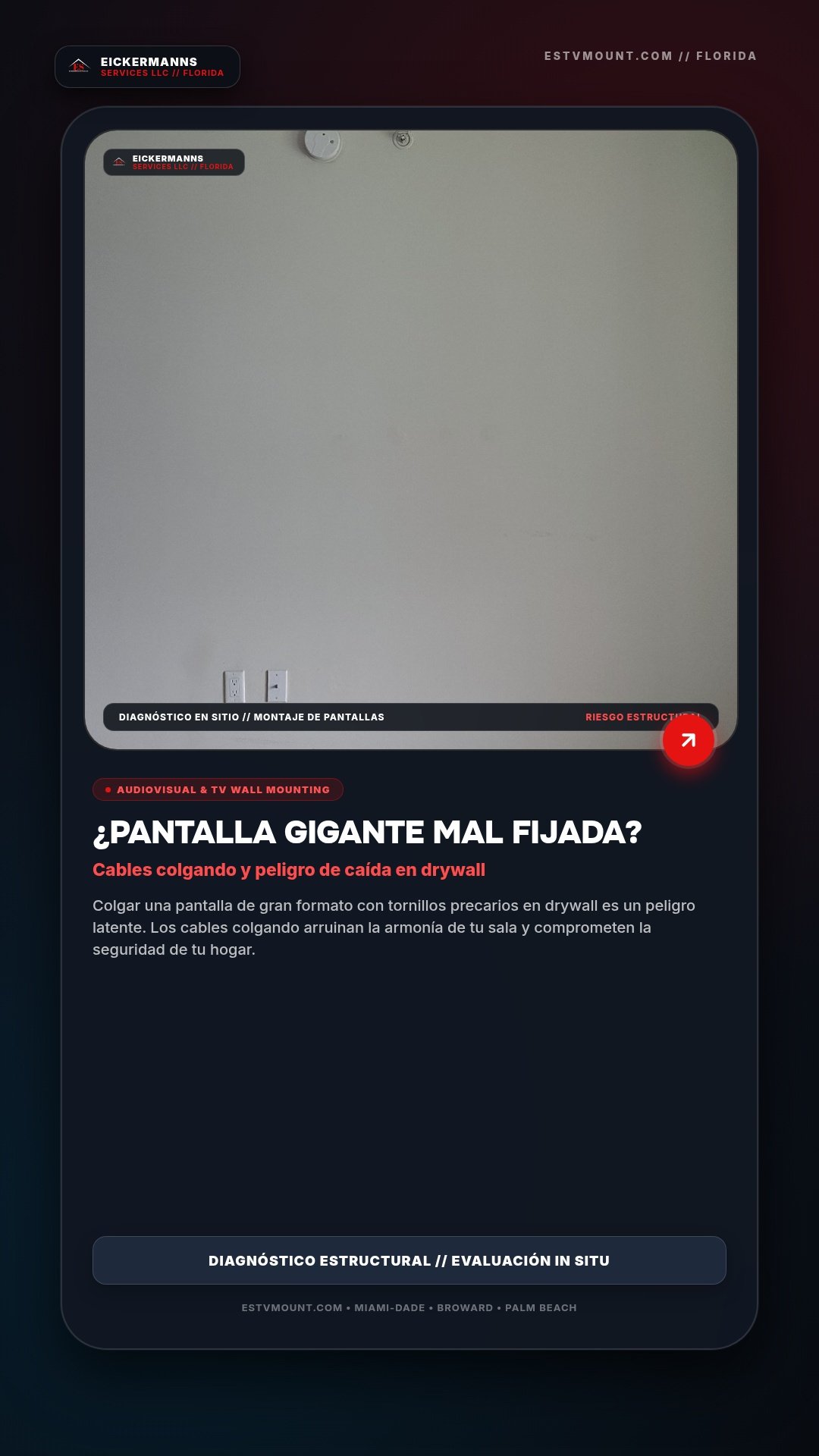 Montaje TV y Consola Flotante Zero Wires